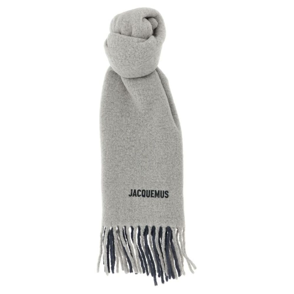 Jacquemus Gray Wool Men's Scarf
